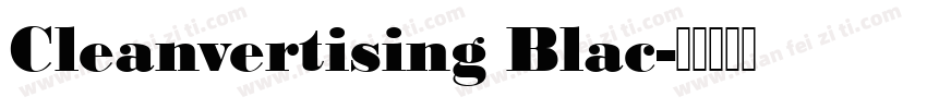 Cleanvertising Blac字体转换